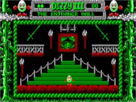 In game image of Dizzy 3 - Fantasy World Dizzy on the Amstrad CPC.