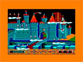 In game image of Dom Camillo on the Amstrad CPC.