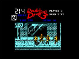 In game image of Double Dragon on the Amstrad CPC.