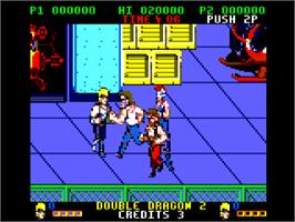 In game image of Double Dragon 2 - The Revenge on the Amstrad CPC.