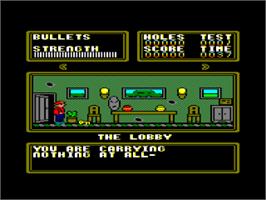 In game image of Dr. Scrime's Spook School on the Amstrad CPC.