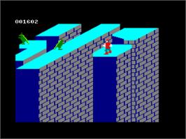 In game image of Dragon's Lair on the Amstrad CPC.