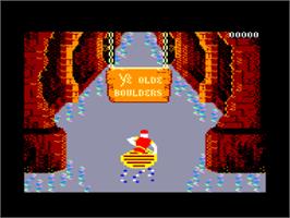 In game image of Dragon's Lair Part II - Escape from Singe's Castle on the Amstrad CPC.