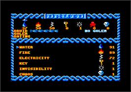 In game image of Druid II: Enlightenment on the Amstrad CPC.