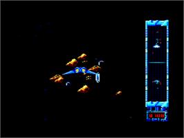 In game image of Eagle's Rider on the Amstrad CPC.