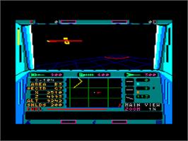 In game image of Echelon on the Amstrad CPC.