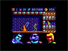 In game image of El Capitán Trueno on the Amstrad CPC.