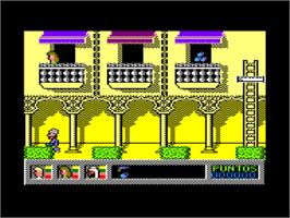 In game image of El Misterio del Nilo on the Amstrad CPC.