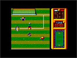 In game image of Emilio Butragueño Futbol on the Amstrad CPC.