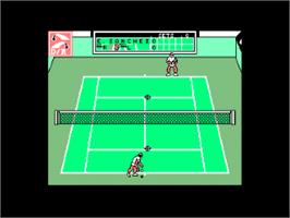 In game image of Emilio Sanchez Vicario Grand Slam on the Amstrad CPC.