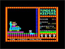 In game image of Finders Keepers on the Amstrad CPC.