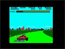 In game image of Fire and Forget on the Amstrad CPC.