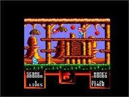 In game image of Flimbo's Quest on the Amstrad CPC.