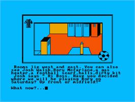 In game image of Football Frenzy on the Amstrad CPC.