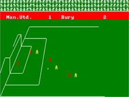 In game image of Football Manager on the Amstrad CPC.
