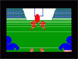 In game image of GFL Championship Football on the Amstrad CPC.
