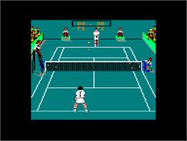 In game image of Great Courts on the Amstrad CPC.