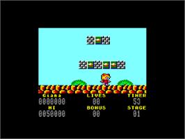 In game image of Great Giana Sisters, The on the Amstrad CPC.
