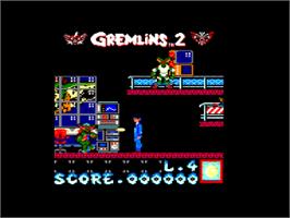 In game image of Gremlins 2 - The New Batch on the Amstrad CPC.