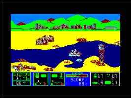 In game image of Gunboat on the Amstrad CPC.