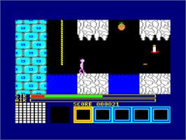 In game image of Hero of the Golden Talisman on the Amstrad CPC.