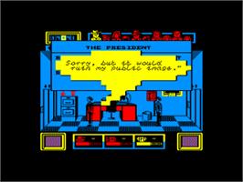 In game image of Hijack on the Amstrad CPC.