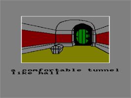 In game image of Hobbit on the Amstrad CPC.