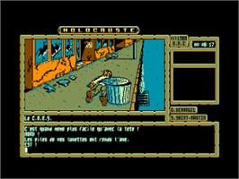 In game image of Holocauste on the Amstrad CPC.
