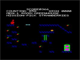 In game image of House Of Usher on the Amstrad CPC.
