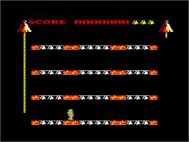 In game image of Hunchback 2 - Quasimodo's Revenge on the Amstrad CPC.