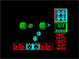 In game image of I, Ball on the Amstrad CPC.