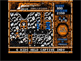 In game image of Indiana Jones and the Temple of Doom on the Amstrad CPC.