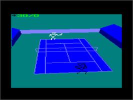 In game image of International 3D Tennis on the Amstrad CPC.