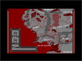 In game image of J.R.R. Tolkien's War in Middle Earth on the Amstrad CPC.