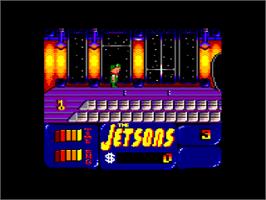 In game image of Jetsons on the Amstrad CPC.