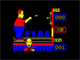 In game image of Jocky Wilson's Compendium of Darts on the Amstrad CPC.