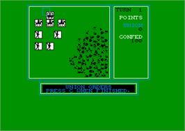 In game image of Johnny Reb 2 on the Amstrad CPC.