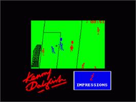 In game image of Kenny Dalglish Soccer Manager on the Amstrad CPC.