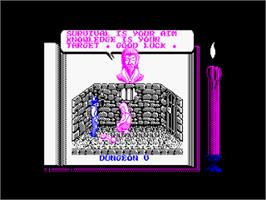 In game image of Knightmare on the Amstrad CPC.