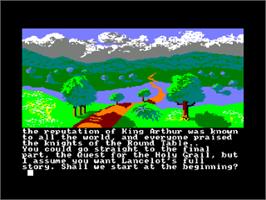 In game image of Lancelot on the Amstrad CPC.