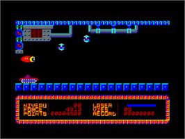 In game image of Last Mission on the Amstrad CPC.