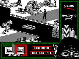 In game image of Last Ninja 2 on the Amstrad CPC.