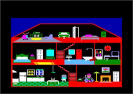 In game image of Little Computer People on the Amstrad CPC.