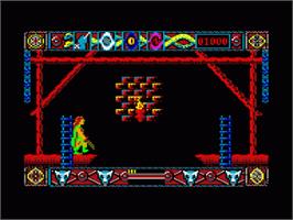In game image of Lone Wolf - The Mirror Of Death on the Amstrad CPC.