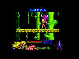 In game image of Lorna on the Amstrad CPC.
