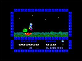 In game image of Lubix on the Amstrad CPC.