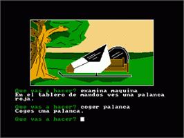 In game image of Maquina Del Tiempo, La on the Amstrad CPC.