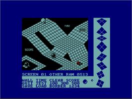 In game image of Marble Madness Construction Set on the Amstrad CPC.