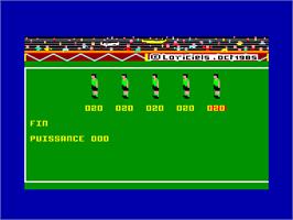 In game image of Marius Trésor Foot on the Amstrad CPC.