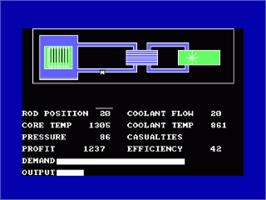 In game image of Meltdown - Control Reactor on the Amstrad CPC.